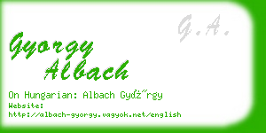 gyorgy albach business card